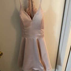 Blush pink sequin hearts dress